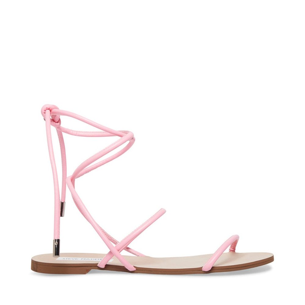 Brand New Steve Madden Strappy Pink Sandals Size 6 (TWIRL)